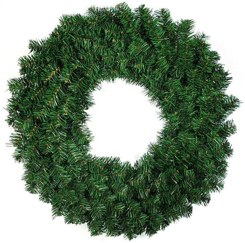24Inch Christmas Wreath Decorative Christmas with Light Door Winter Pine Cone